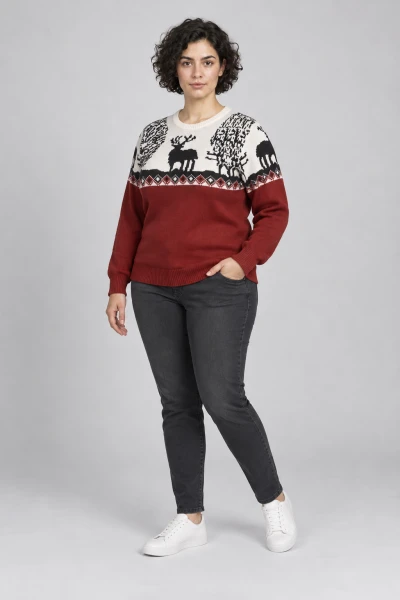 boohooMAN Red Christmas Jumper